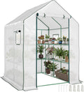 outsunny 4.6' x 4.7' portable greenhouse walk-in water/uv, main product view