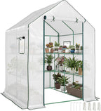 outsunny 4.6' x 4.7' portable greenhouse walk-in water/uv, main product view