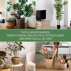 4PCS Green Iron Monstera Support, Uniquely Designed Plant Support Stakes for Indoor Plants, Stable Plant Stakes and Supports, Turtle Shell Bamboo Clamp Set for Thriving Growth