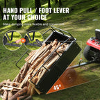 vevor heavy duty atv trailer steel dump cart showing dimensions