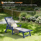 LUE BONA Chaise Lounge Chair Outdoor Set of 2, HDPS and HDPE Wicker Material, Patio Lounge Chair with Adjustable Backrest, Resin Pool Lounge Chairs with Wheels for Backyard, Poolside and Deck