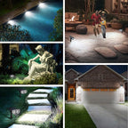 Linkind Solar Lights Outdoor StarRayS, Bright Solar Spot Lights Outdoor, IP67 Waterproof Spotlights for Garden Yard Landscape Walkway Patio Tree (Daylight, 10 Pack)