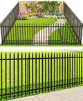 arifaro 5 panel metal garden fence 32" h, main product view