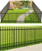 arifaro 5 panel metal garden fence 32" h, main product view