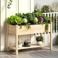 48x24x30.7in wood raised garden bed with legs wooden, main product view