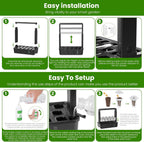 15 pods hydroponics growing system indoor garden with showing dimensions