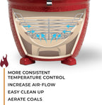 Stainless Steel Charcoal Ash Basket for Kamado Joe Classic - Classic Kamado Grill Charcoal Basket Accessory - Designed in Wisconsin