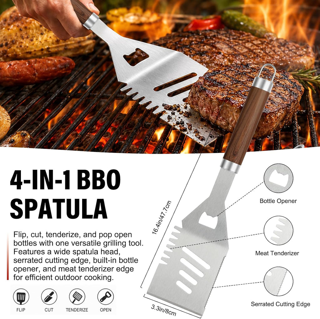 grill set, grill tools for outdoor grill utensils, close-up detail