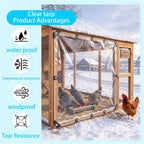clear vinyl tarp 6x8ft 14mil heavy duty waterproof shown in use