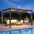 pergola 10'x12' with adjustable roof & thick aluminum, main product view