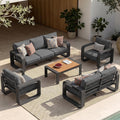 oversized aluminum outdoor furniture set, extra large patio, main product view