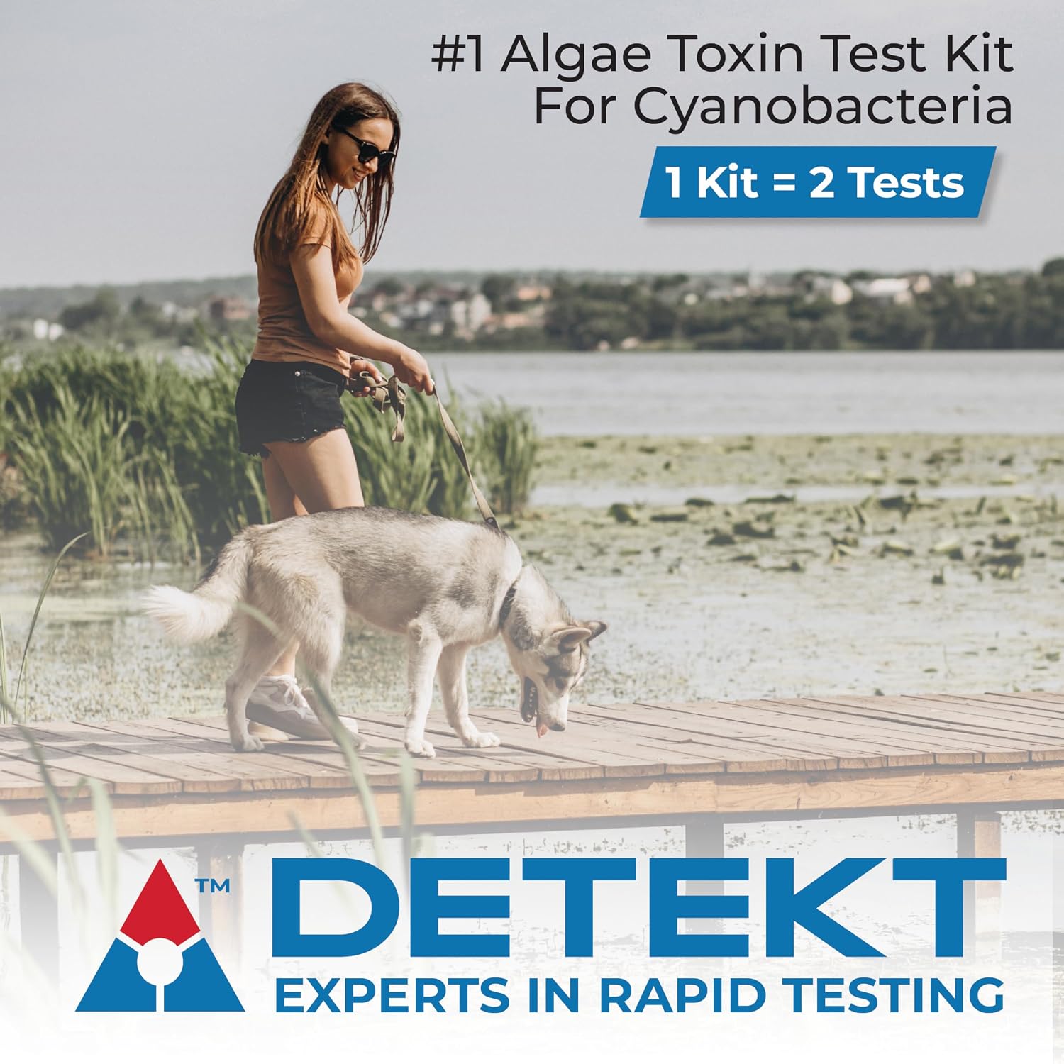 Detekt® Blue-Green Algae Toxin Test Kit for Ponds & Lakes - 10 Min - Simple