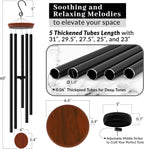 extra large 60" wind chimes - unique outdoor, side view