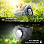 Solar Rock Lights Outdoor 4 Pack, Bright Solar Spotlights Outdoor Waterproof, Wireless LED Rock Lights, Auto On/Off Landscape Spotlights Walkway Solar Lights for Outside Yard Patio Pathway Flowerbed