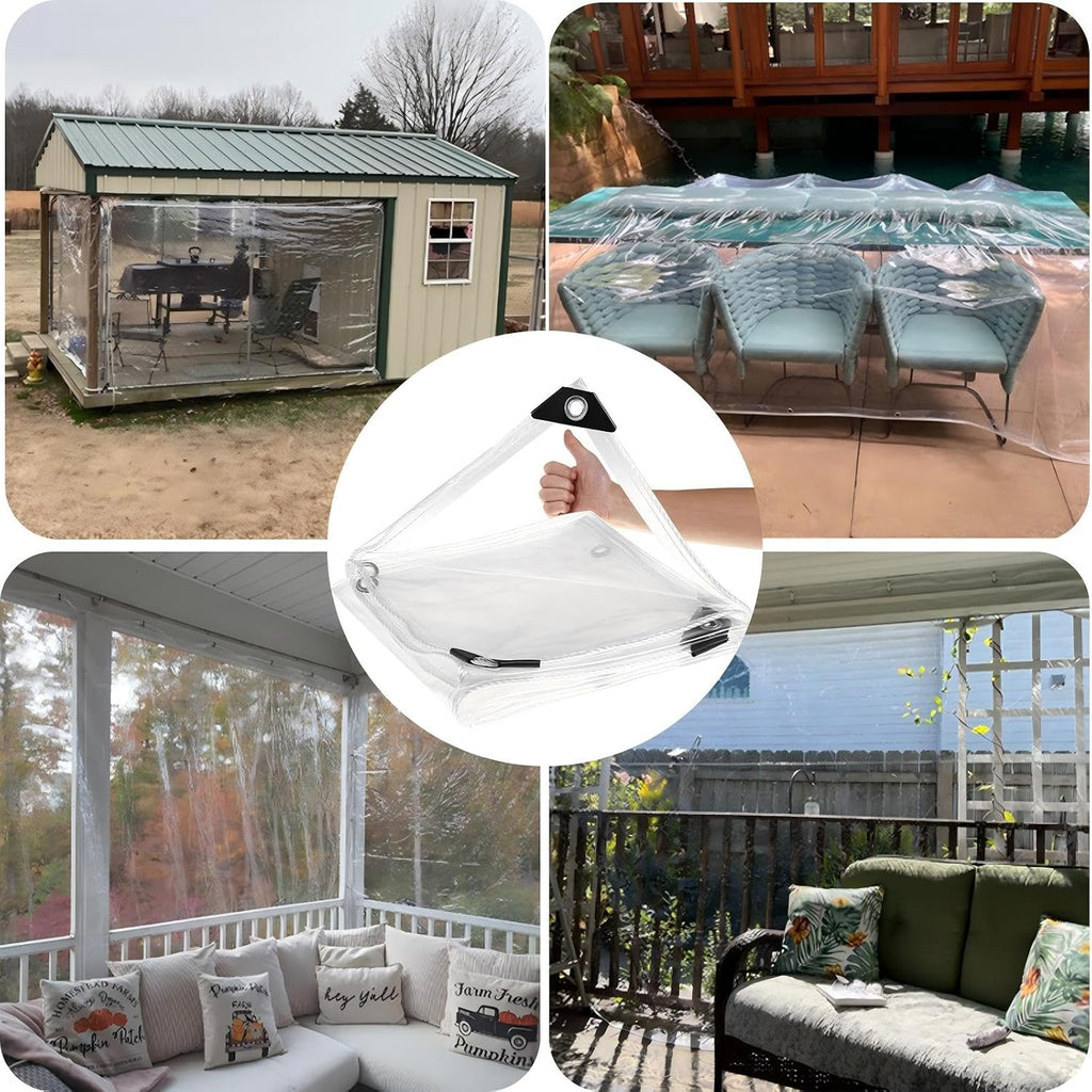 clear tarp 8x12 ft, clear tarps heavy duty on a desk or shelf