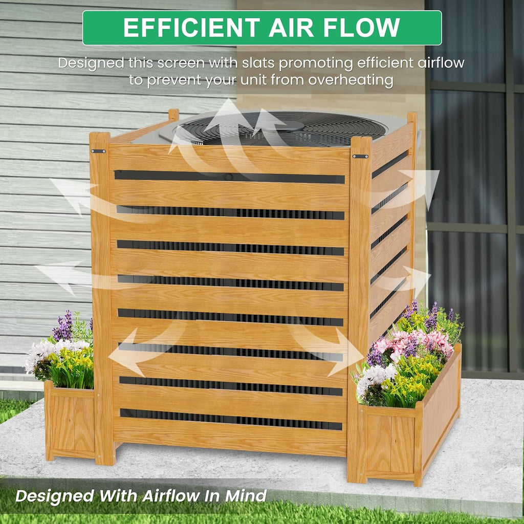 docred air conditioner fence, wood decorative fences with shown in use