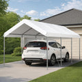 aoxun 10x20 ft heavy duty carport, adjustable height, main product view