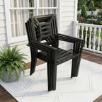 Patio Dining Chairs Set of 4, Stackable Outdoor Metal Chairs