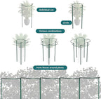TCBWFY 10 Pack Plant Support Stakes for Peony,10"Widex24"High Heavy Duty 4.5mm Peony Cages and Support,Metal Peony Supports for Outdoor Indoor Plants,Plant Supports for Peony