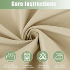 HolidayIdeas Waterproof Outdoor Curtains for Patio, 6 Panels - 54x108 Inches - Weatherproof Privacy Outsides Curtains for Backyard Porch Gazebo, Sunlight & UV Blocking (Cream, Grommet Top)