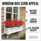 MACTING 12 Bundles Artificial Flowers for Outdoors Fake Flowers UV Resistant Faux Plastic Plants No Fade for Planters Window Patio Porch Garden Home Outside Spring Summer Decorations,Red