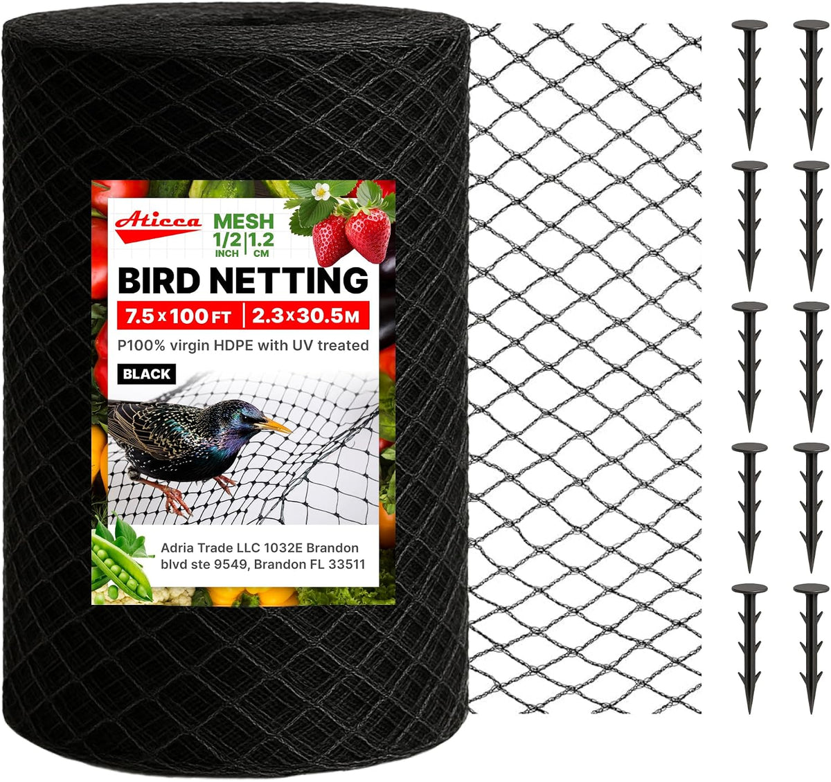 aticca 7.5 x 100 ft heavy duty bird, main product view