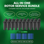 Rain Bird 5000 Rotor with Nozzle Tree 20 Pack + Rotor Screwdriver Tool | 5000RCTREE) + (CPRTOOL) 3/4 inch Inlet for Water Efficient 4 inch Pop Up, Adjustable 40 - 360 Degree Arc & 25 - 50 ft Radius