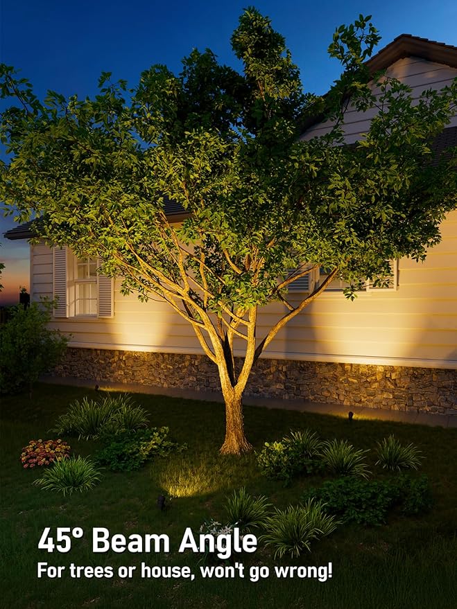 LEONLITE 5CCT Low Voltage LED Landscape Spotlight, Update 1800K2700K3000K4000K5000K Selectable, 5W 12V Pathway Lights Outdoor, CRI90, Aluminum Spot Lights for Garden, ETL, IP65 Waterproof, Pack of 6