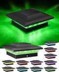 t-sun solar post cap lights with auto-change colors, main product view