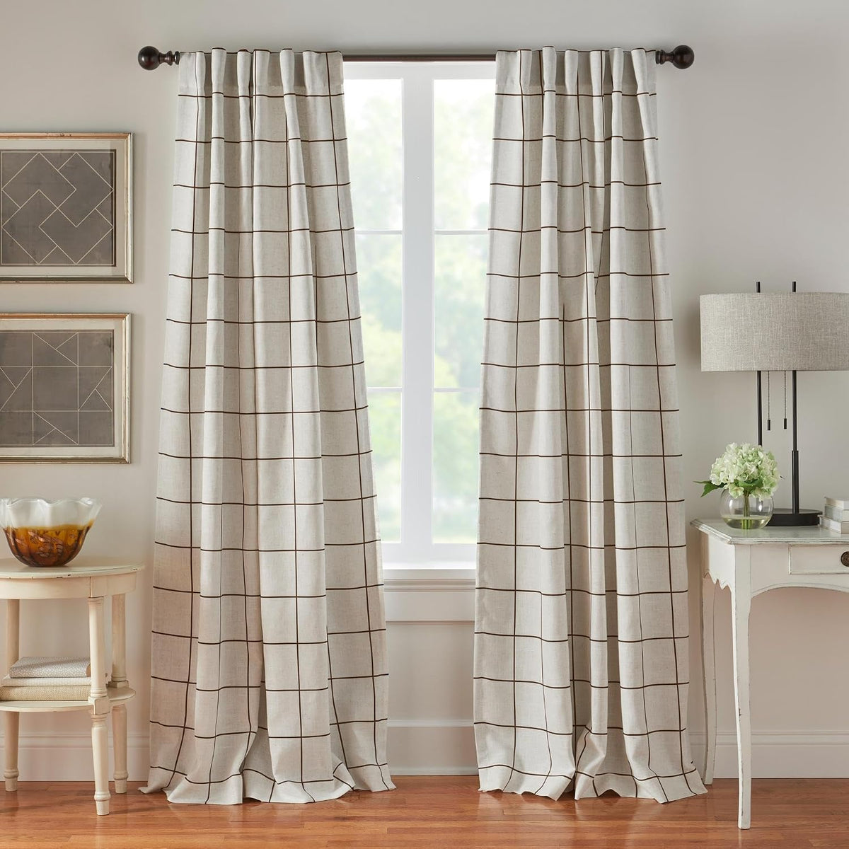 brighton rod pocket back tab window curtain panel, main product view