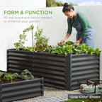 Best Choice Products 6x3x2ft Outdoor Metal Raised Garden Bed, Deep Root Box Planter for Vegetables, Flowers, Herbs, 269 Gallon Capacity, 100% Non Toxic Materials - Peacock Blue