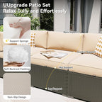 Aoxun Patio Furniture Set with Fire Pit Table, 12 Piece Outdoor Sectional Sofas, 10 Seats Wicker Rattan Outdoor Furniture with Thickened Cushion for Backyard, Garden Begin