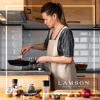 Lamson Slotted Fish Spatula – Flexible Stainless Steel Turner with Walnut Handle | Right-Hand Chef's Frying and Grilling Turner, 3" x 6", Made in USA