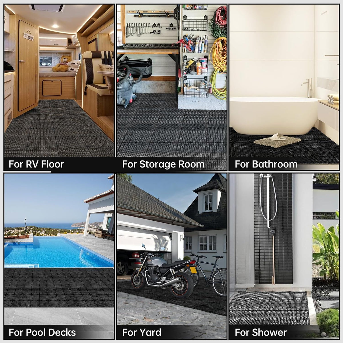 ritollo modular interlocking cushion drainage floor tiles, 16-pack on a desk or shelf