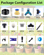 360° adjustable drip irrigation sprinkler kit – garden shown in use