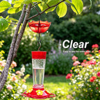 Ant Moat for Hummingbird & Oriole Feeders, 5 OZ x 2 Pack | 3.94 inch / 100 mm Diameter Red Umbrella Hanger Ant Guard with Large Capacity and Hooks