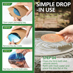 Factee 2PCS Bird Bath Copper Disk – 0.6mm Thick 99.9% Pure Copper Cleaning Disk, Helps Maintain Cleaner-Looking Water, All-Season Use for Outdoor Bird Baths, Bowls, Bird Bath Solar & Fountains
