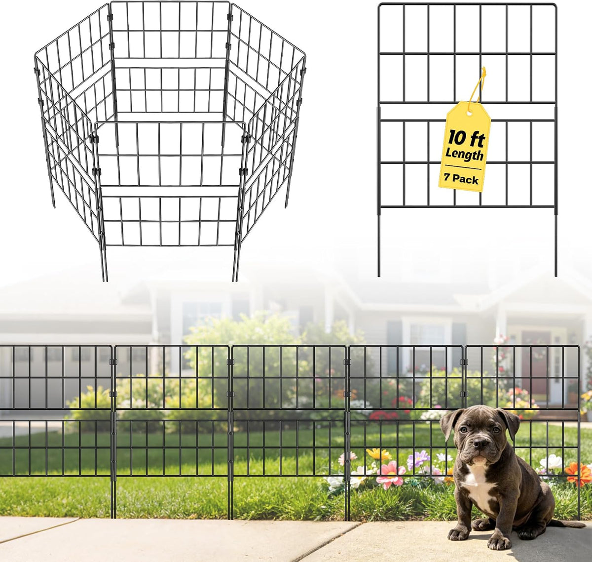 tall garden fence 31.5 in(h) x 10 ft(l), main product view