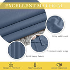 NICETOWN Blackout Stone Blue Curtain for Sliding Door, Grommet Room Divider French Door Curtain Wide Window Treatment Sound Reducing Thermal Drapes for Bedroom/Living Room (1 Panel, W80 x L95)