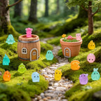 140 PCS Mini Resin Animals Blind Bags, Glow in the Dark Animal Resin Models, 50+ Animal Designs for Adults, Miniature Animals for Classroom, Fairy Garden, Dollhouse Decor, DIY Craft Decor
