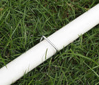 6 Inches Landscape Staples, Garden Stakes Securing Pegs for Securing Weed Fabric Landscape Fabric Netting Ground Sheets and Fleece, Heavy Duty Metal Tent Stakes, Halloween Decorations (20, Silver)