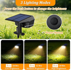 Sucolite 6-Pack Solar Spot Lights Outdoor Waterproof IP65, 3 Lighting Modes 2-in-1 Solar Landscape Spotlights for Yard, 59 LED Solar Powered Wall Lights for Garden Pathway Driveway Walkway, Warm White