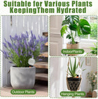17.6 oz Extra Large Plant Watering Globes Top Fill, Upgraded Plastic Self Watering Bulbs with Terracotta Spikes, Slow Release Watering Stakes for Indoor & Outdoor Potted Plants, 4 Pack