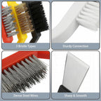 11Pcs Stove Cleaning Brush Set, Hard Bristle Scrub Brushes Tools Set, Multifunctional Grout Brush for Stove, Grills, Ktichen, Window and Corners
