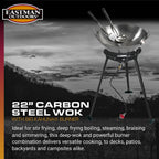 Eastman Outdoors 37212 Outdoor Gourmet 22 Inch Carbon Steel Wok Kit,Black & Steel