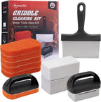 12 Pcs Griddle Cleaning Kit for Blackstone, Heavy Duty Grill Brush | Flat Top Grill Cleaning Kit with Grill Stone, Griddle Scraper & Griddle Brush, Easy to Remove Stain, BBQ Accessories