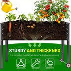 land guard 2 pack galvanized raised garden bed, side view
