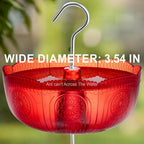 Ant Moat for Hummingbird Feeders, Red, 4 Pack, 6 OZ | Large Capacity, Vintage Style Humingbird Feeder Parts Ant Guard & Stopper
