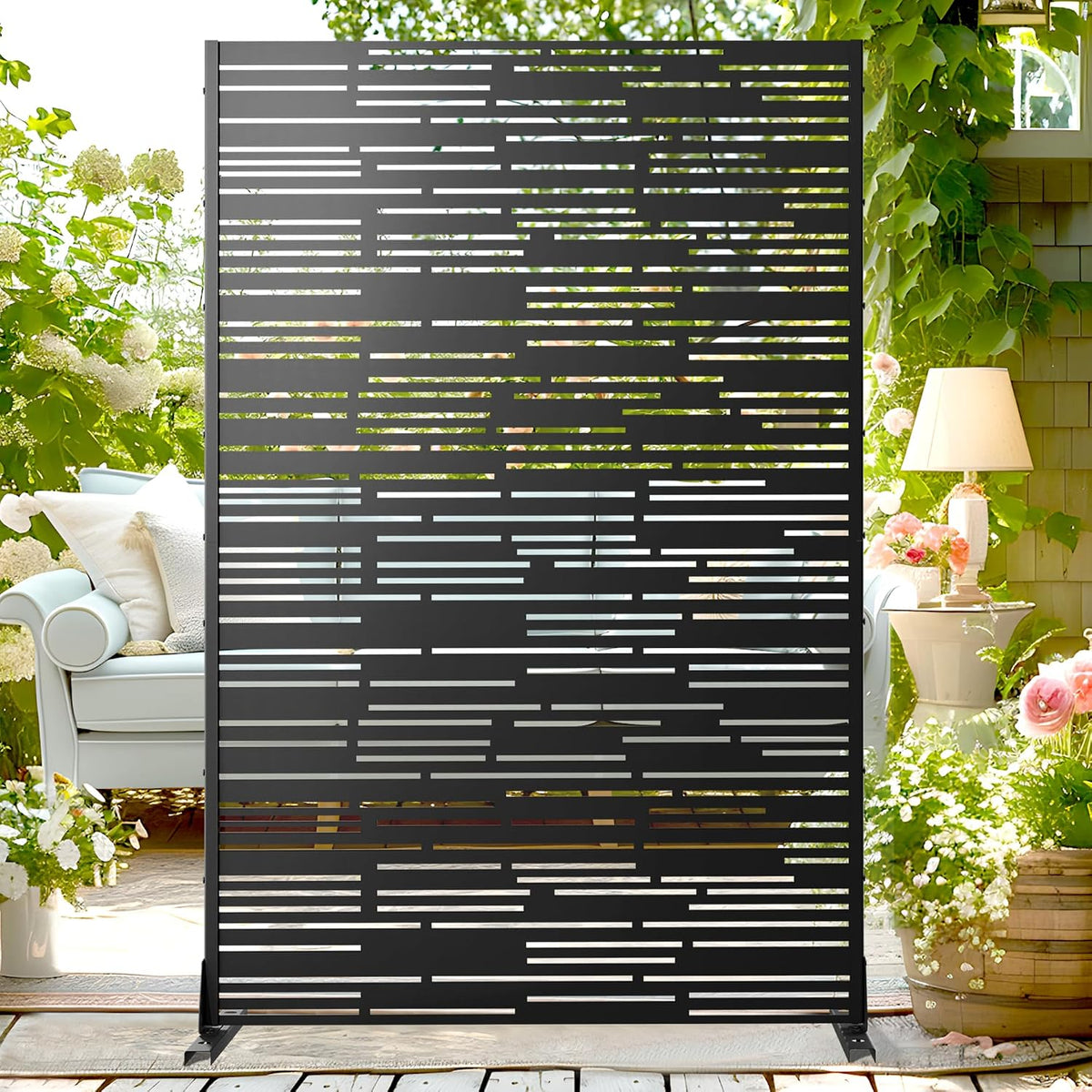 72" h×47" w metal privacy screen outdoor privacy, main product view
