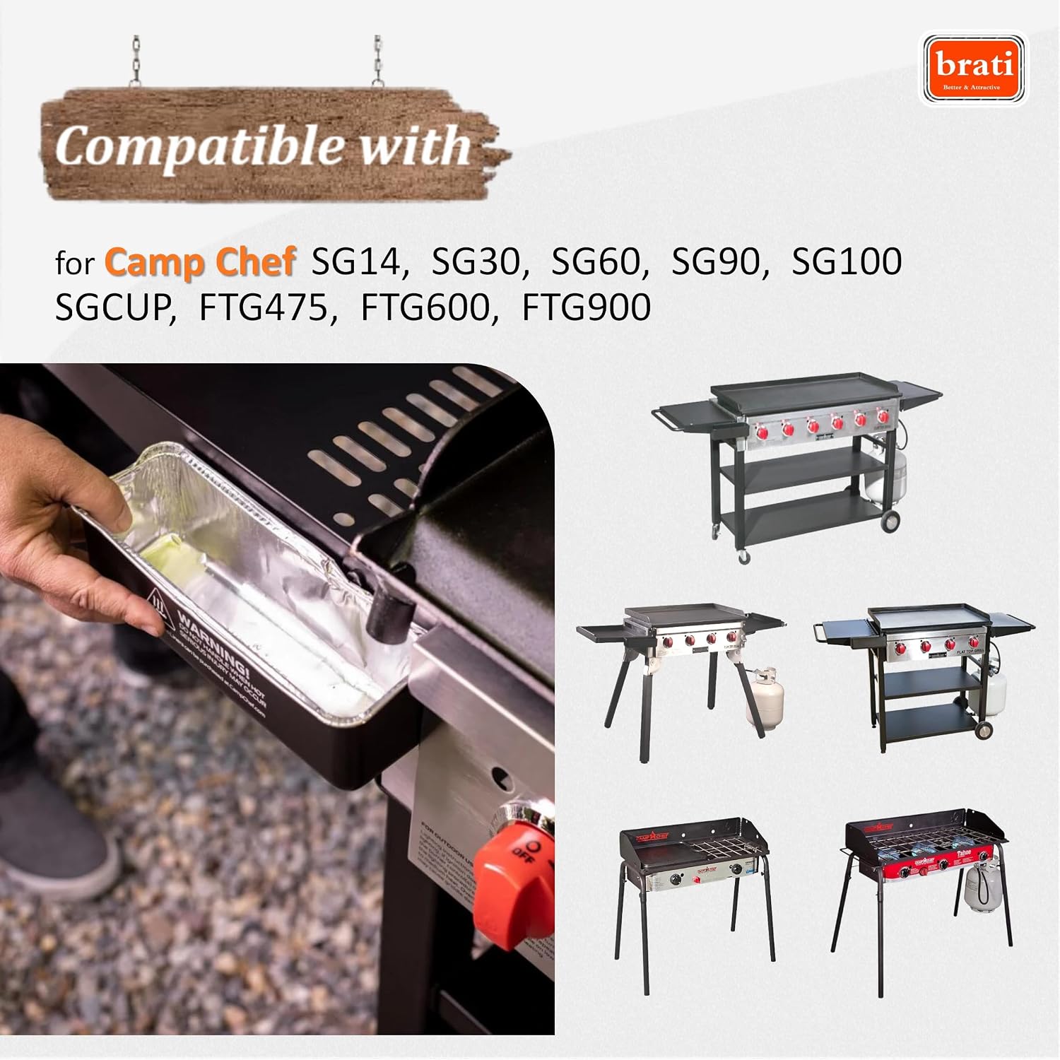 Disposable Grease Cup Liners for Camp Chef Professional Grease Cup, for SGCUP, FTG475, FTG600, FTG900 Accessories SGCUPF,30 Pack
